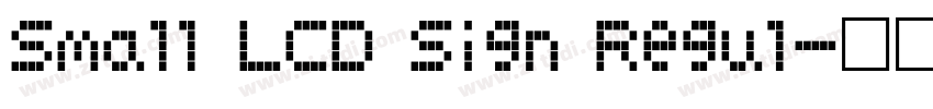 Small LCD Sign Regul字体转换